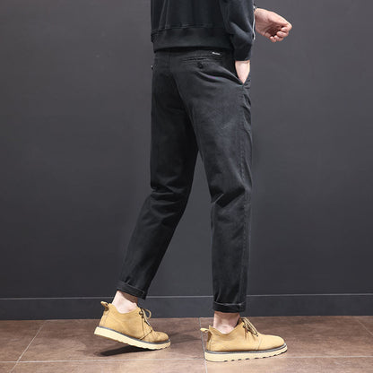 Men's Casual Pants Thin Straight Cropped