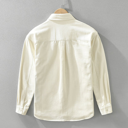 Workwear Stitching Men's Fashion Casual Versatile Artistic Loose Top