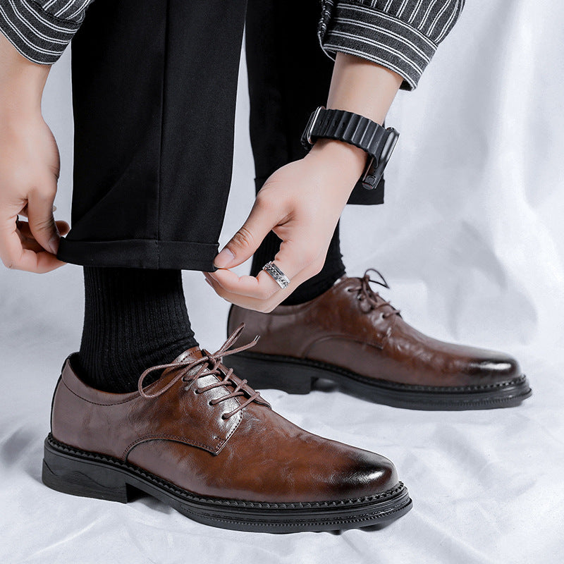Men's Leather Shoes Business Formal Wear Soft Bottom