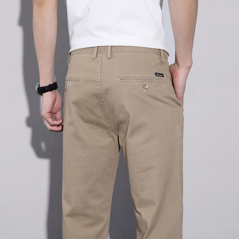 Men's Casual Pants Thin Straight Cropped