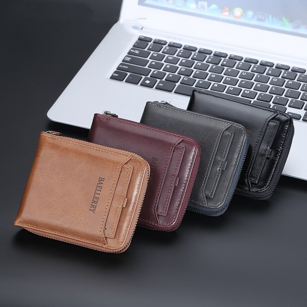 Business Retro Multi Card Slots Wallet Men
