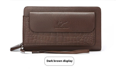 Men's Large Capacity Multi-compartment Business Soft Leather Handbag