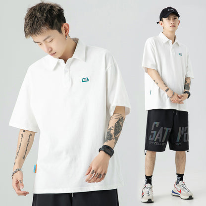Men's Simple Versatile Loose Cotton Short Sleeve T-Shirt