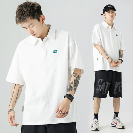 Men's Simple Versatile Loose Cotton Short Sleeve T-Shirt