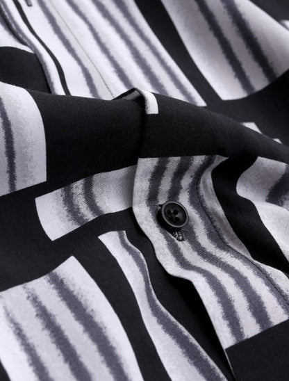 Men's Fashion Casual Print Breathable Shirt