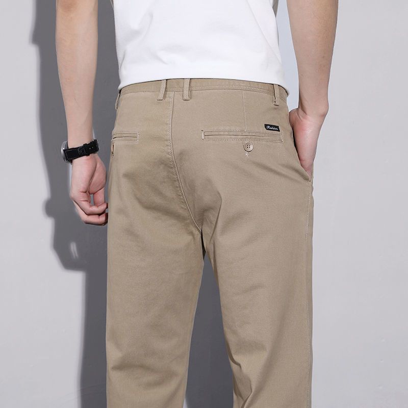 Men's Casual Pants Thin Straight Cropped