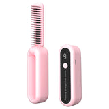Straight Comb Wireless Charging Portable Negative Ion Hair Straightener