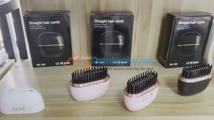 Mini Hair Straightening Comb Wireless Charging Portable Multifunctional Hair Care Not Hurt Hair Styling Comb Hair Straightener